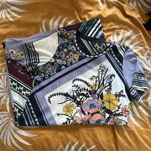 Tory Burch floral pattern t-shirt dress size medium